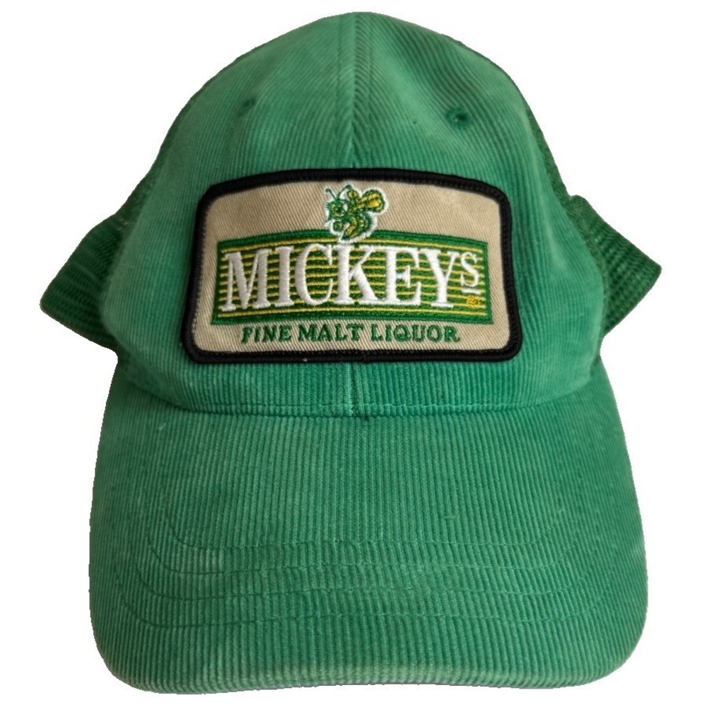 Mickeys Fine Malt Liquor Green Adjustable Hat One Size Fits Most